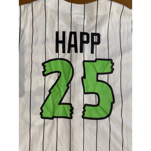 Ian Happ #25 Eugene Emeralds Jersey XL Pinstripe Carl's Jr KEZI Promo - Picture 6 of 8